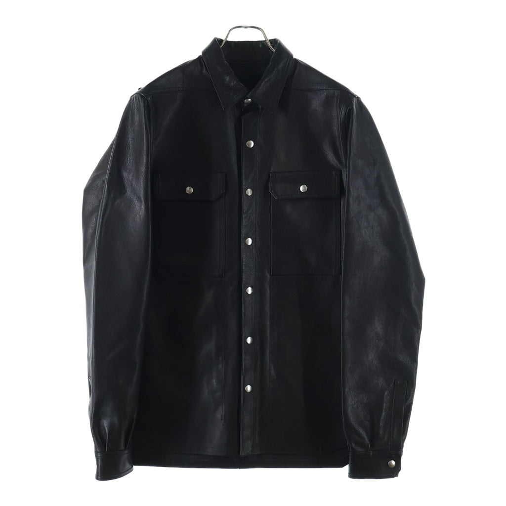 Rick Owens リックオウエンス レザーアウターシャツ 40サイズ Rick Owens(リックオウエンス) 20AW Outer Shirt アウターシャツ