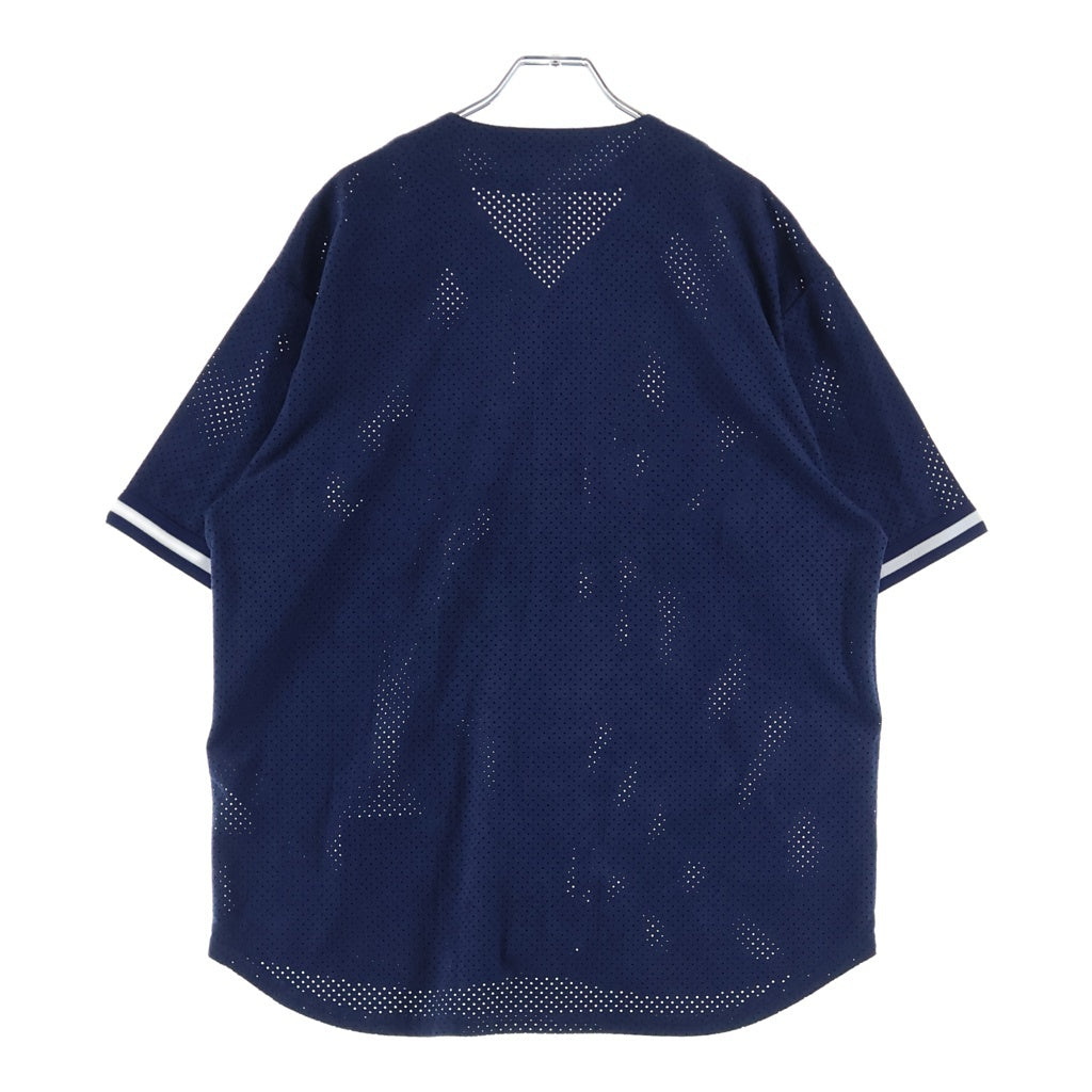 SUPREME(シュプリーム) 24SS Ultrasuede Mesh Baseball Jersey ウルトラスエードメッシュベースボールジャージ ネイビー