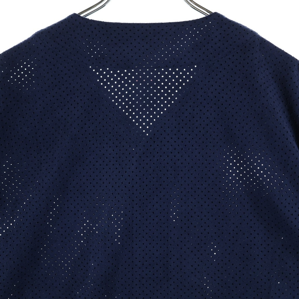 SUPREME(シュプリーム) 24SS Ultrasuede Mesh Baseball Jersey ウルトラスエードメッシュベースボールジャージ ネイビー