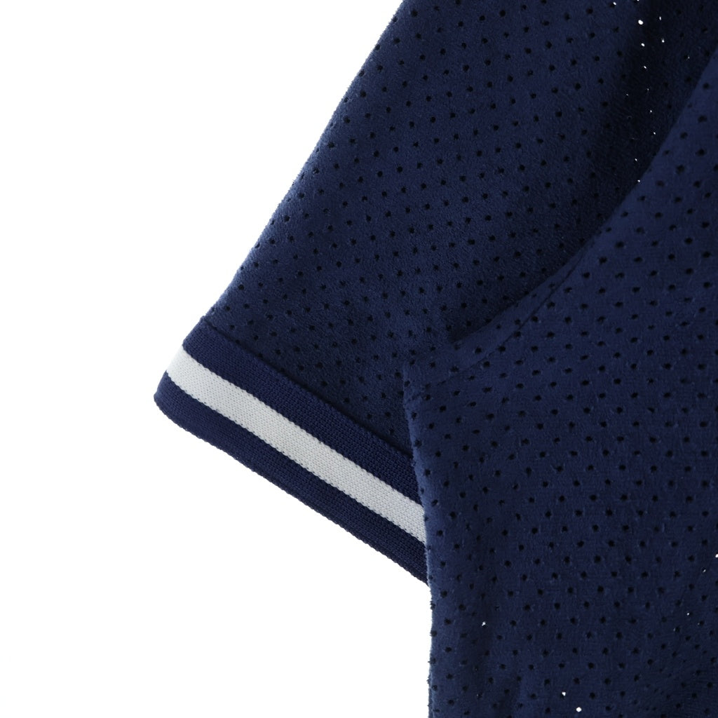 SUPREME(シュプリーム) 24SS Ultrasuede Mesh Baseball Jersey ウルトラスエードメッシュベースボールジャージ ネイビー