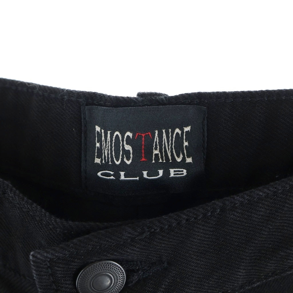 EMOstanceclub(エモスタンクラブ) DESTROYED BAGGY WIDE LEG JEANS デストロイ バギーワイドジーンズ デニムパンツ ブラック
