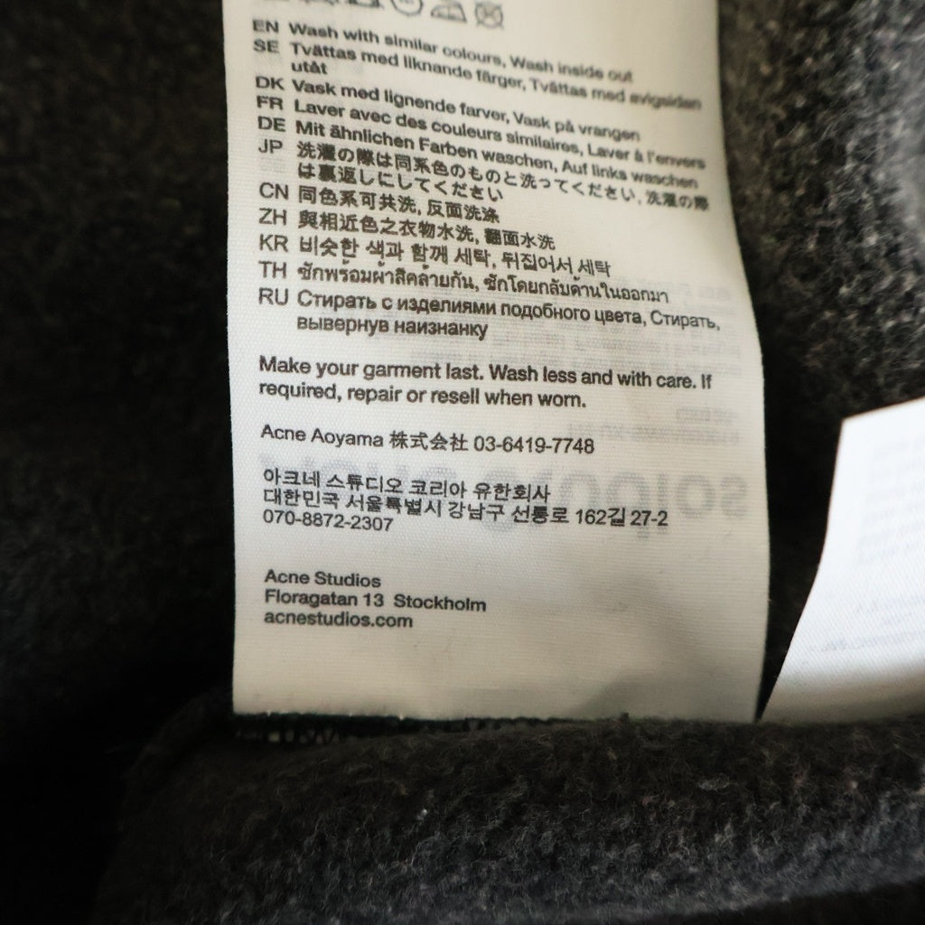 Acne Studios(アクネ ストゥディオズ) 25AW Back Logo Patch Hooded SweatShirt FN-UX-SWEA000019 バックロゴパッチ フーデッドスウェットシャツ スウェットパーカー グレー
