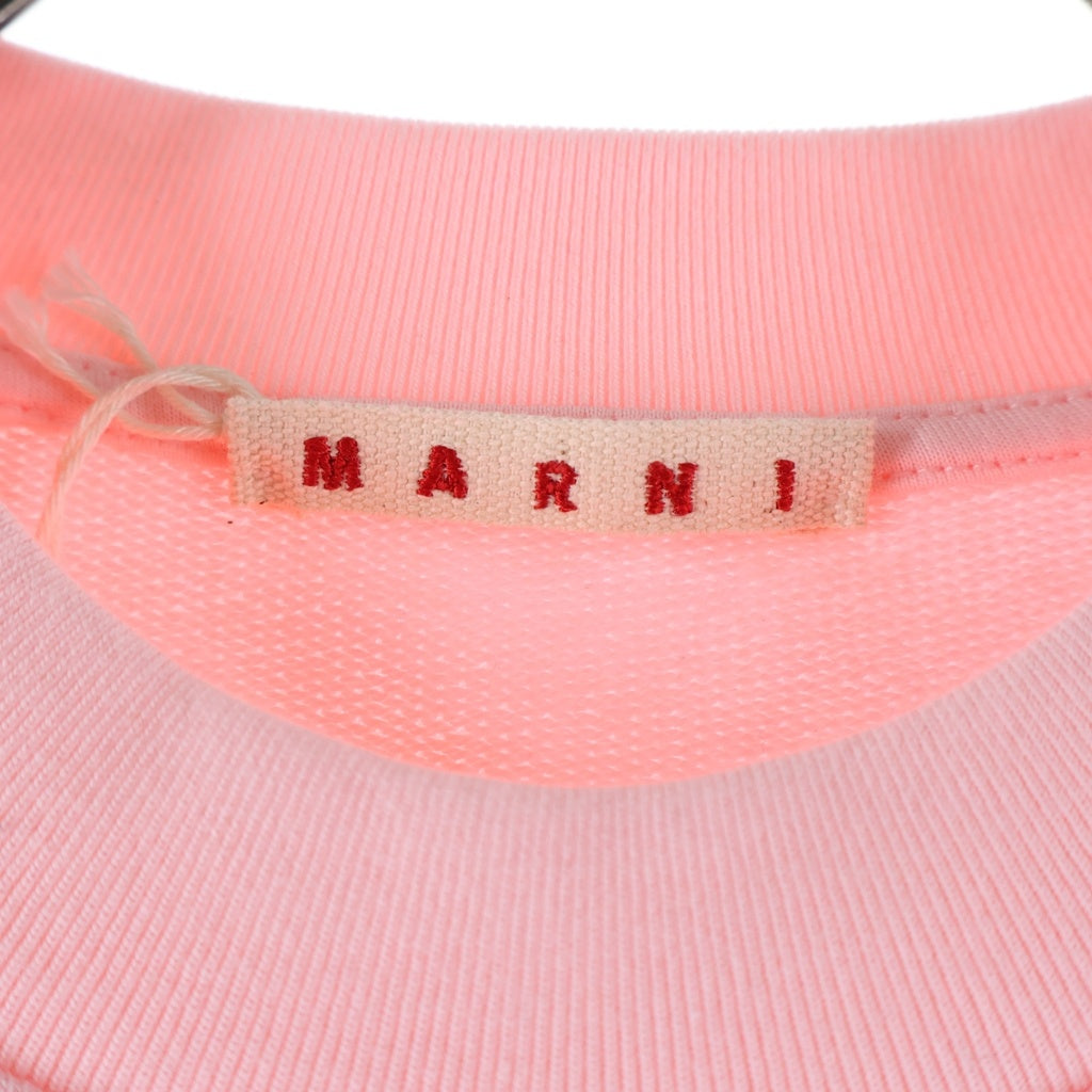 MARNI(マルニ) 23AW フロントプリント クルーネックスウェットトレーナー FLJE0185P2 USCU88 ピンク レディース