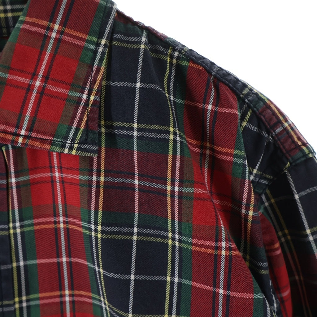 COMME des GARCONS HOMME(コムデギャルソンオム) タータンチェック長袖シャツ HL-B049 レッド