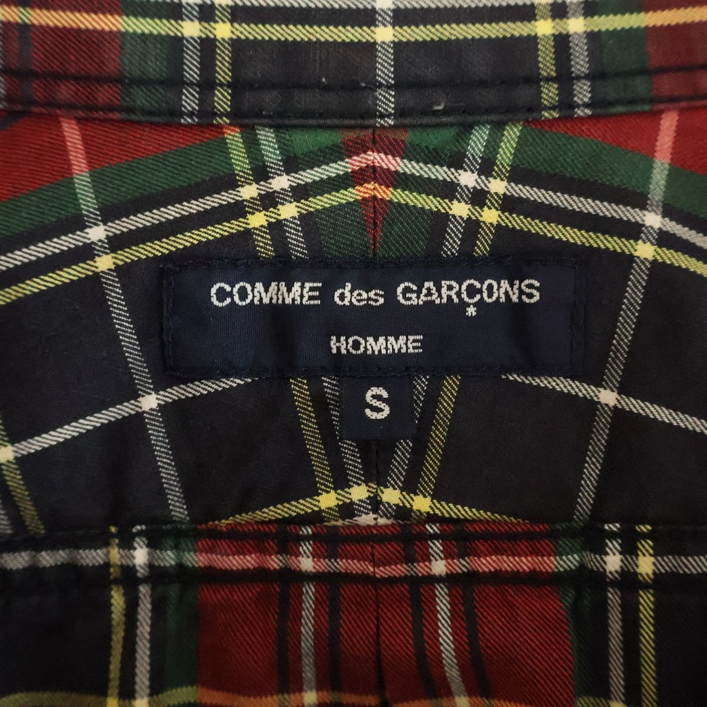 COMME des GARCONS HOMME(コムデギャルソンオム) タータンチェック長袖シャツ HL-B049 レッド