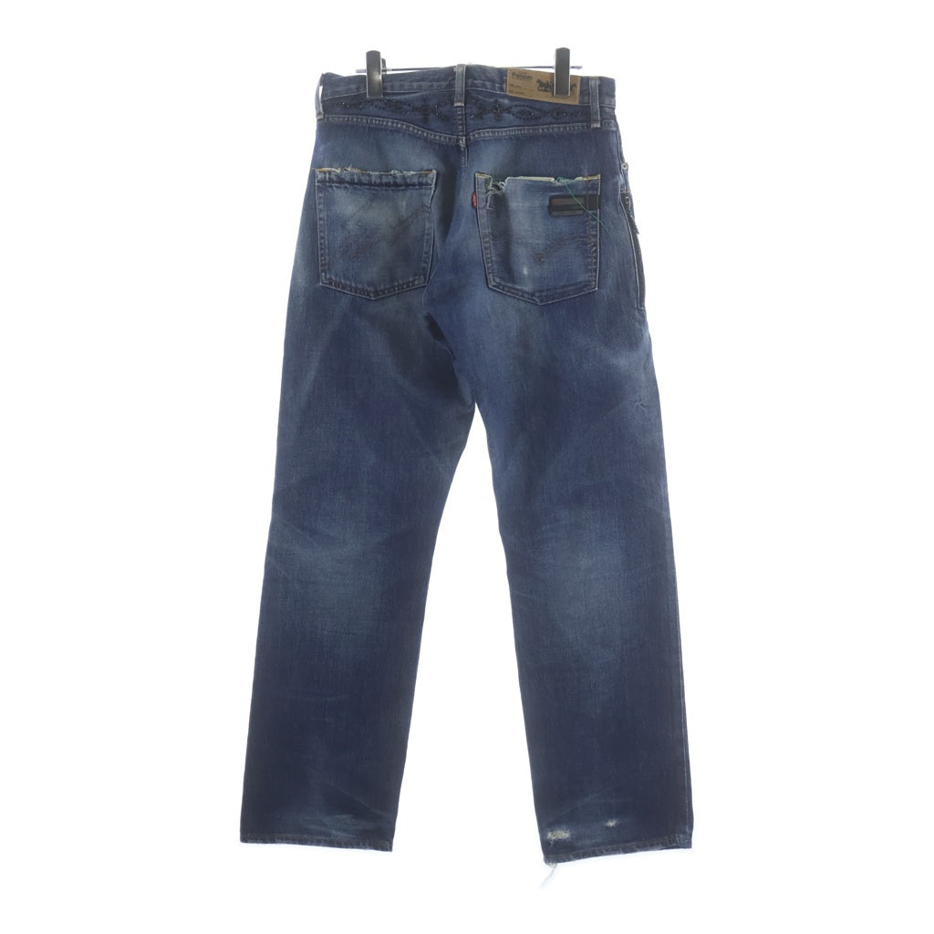 Levi's(リーバイス) ×fragment design Fenom 505 DISCO フラグメント ディスコ ビジュー ラインストーン デニムパンツ インディゴ