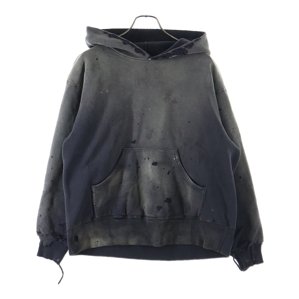 SAINT MICHAEL(セントマイケル) 25AW×BerBerJin DOUBLE FACE HOODIE ベルベルジン ロゴダブルフェイスプルオーバーフーディーパーカー SM-HR1-0000-C56 ブラック