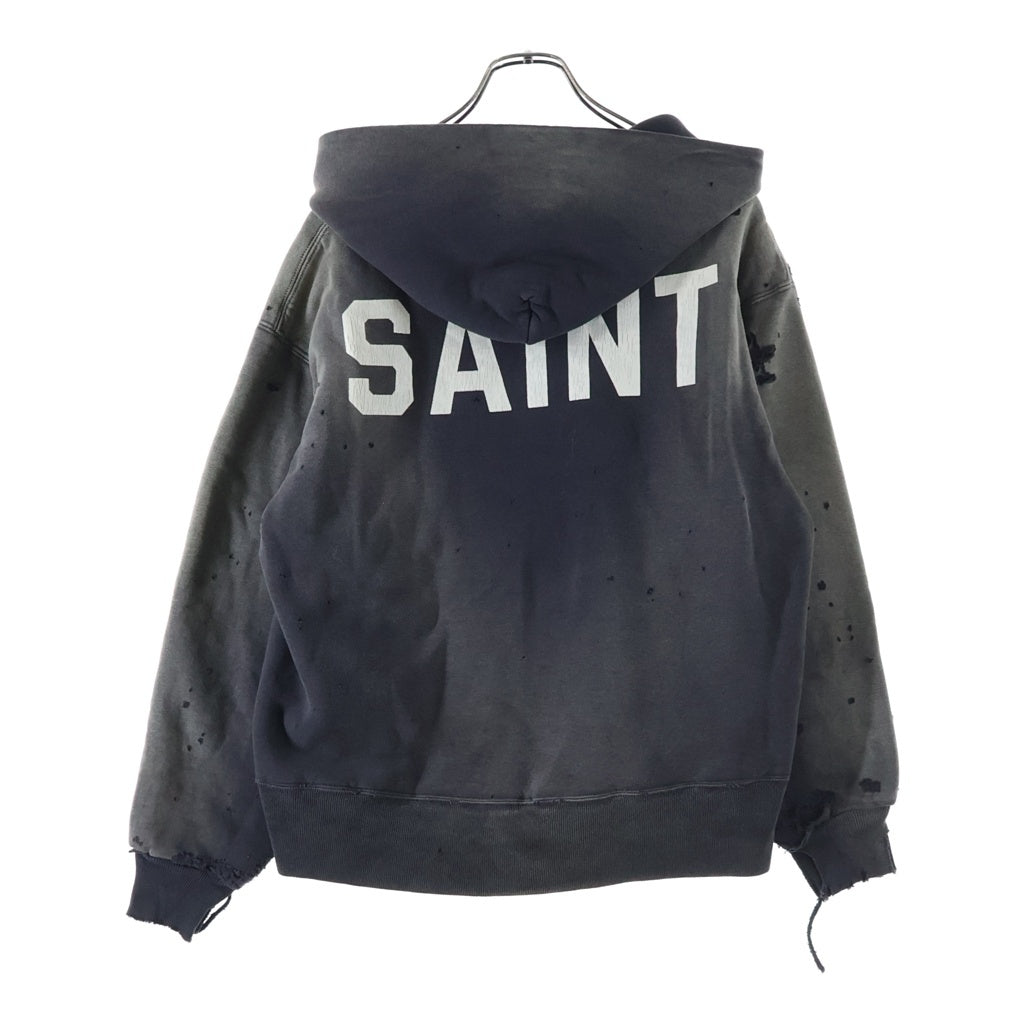 SAINT MICHAEL(セントマイケル) 25AW×BerBerJin DOUBLE FACE HOODIE ベルベルジン ロゴダブルフェイスプルオーバーフーディーパーカー SM-HR1-0000-C56 ブラック