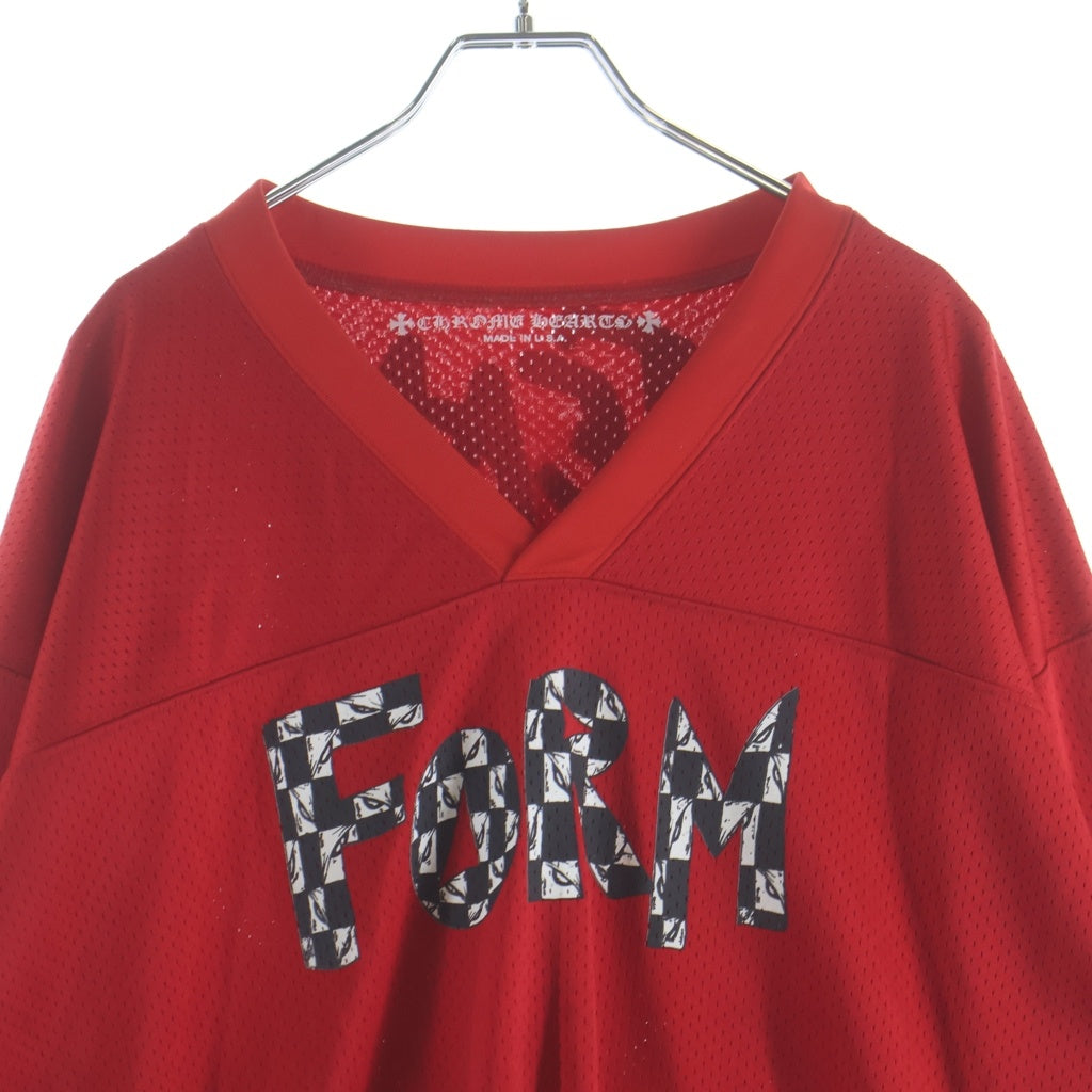 CHROME HEARTS(クロムハーツ) MESH WARM UP JERSEY CHプリントメッシュ長袖カットソー レッド