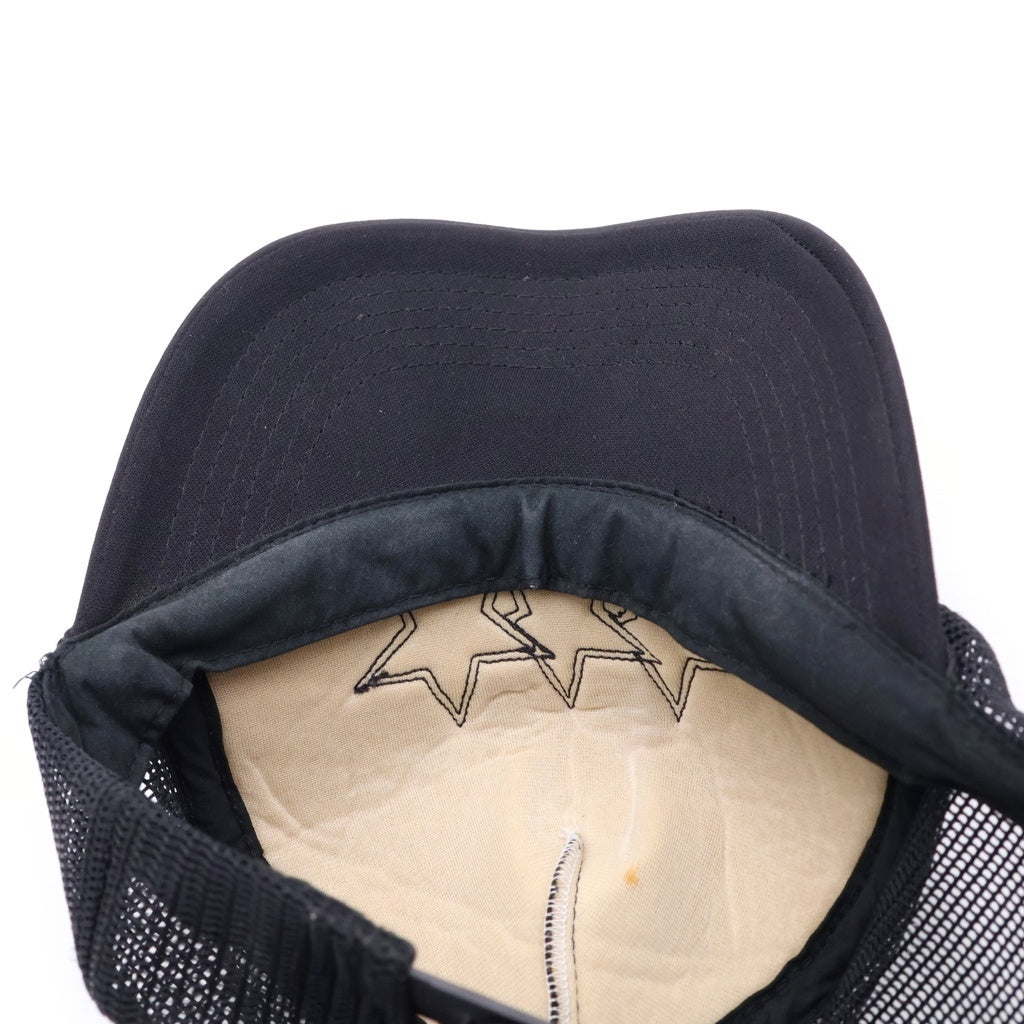 CHROME HEARTS(クロムハーツ) 3STAR TRUCKER CAP スターレザーパッチ スターボール付 メッシュ トラッカーキャップ ベースボールキャップ 帽子 ブラック