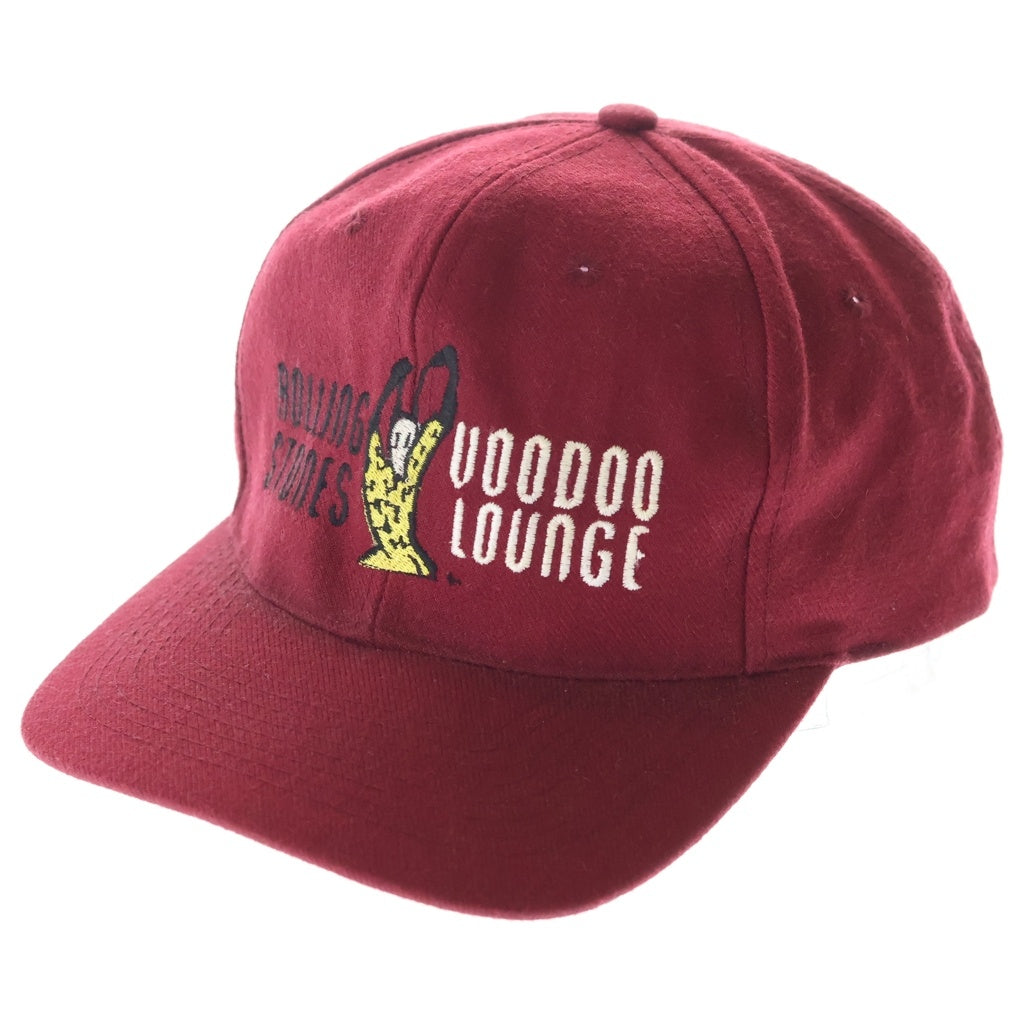 NO BRAND(ノーブランド) ROLLING STONES VOODOO LOUNGE CAP ローリングストーンズ ブードゥーラウンジ ベースボールキャップ バーガンディ