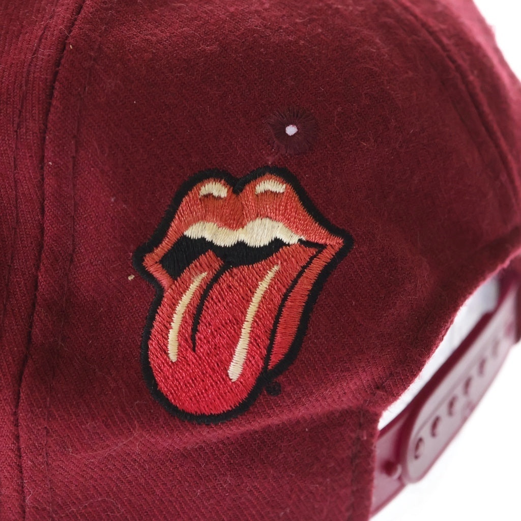 NO BRAND(ノーブランド) ROLLING STONES VOODOO LOUNGE CAP ローリングストーンズ ブードゥーラウンジ ベースボールキャップ バーガンディ