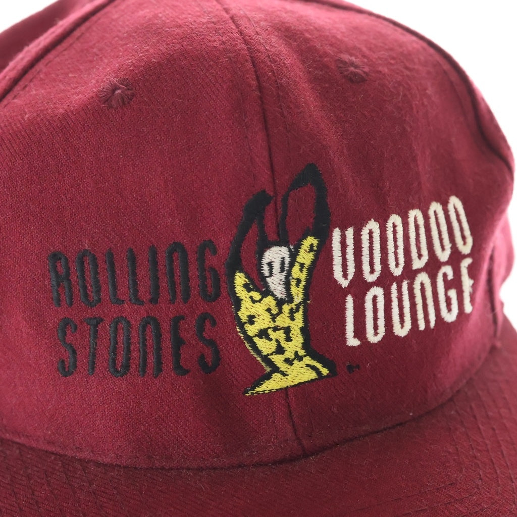 NO BRAND(ノーブランド) ROLLING STONES VOODOO LOUNGE CAP ローリングストーンズ ブードゥーラウンジ ベースボールキャップ バーガンディ