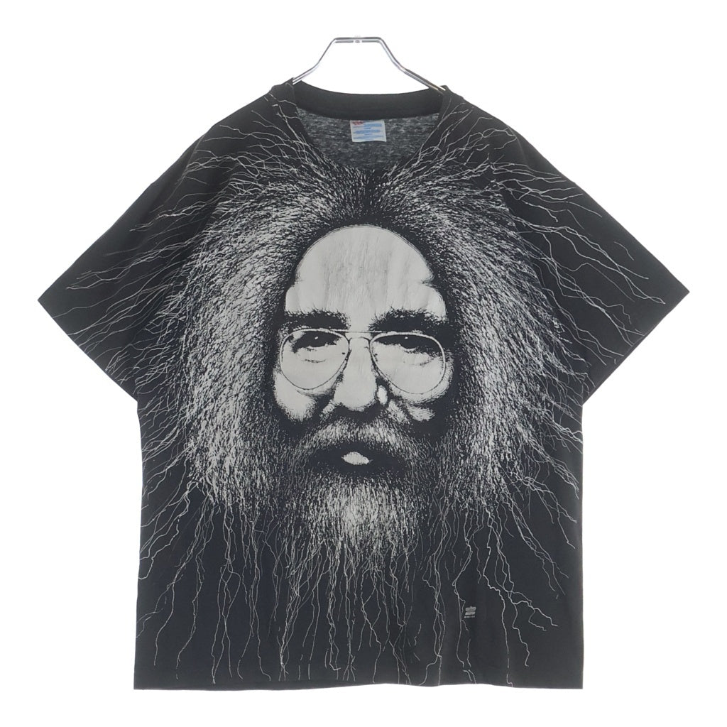 VINTAGE(ヴィンテージ) 90S JERRY GARCIA ジェリー ガルシア 両面プリント 半袖Tシャツカットソー ブラック/ホワイト