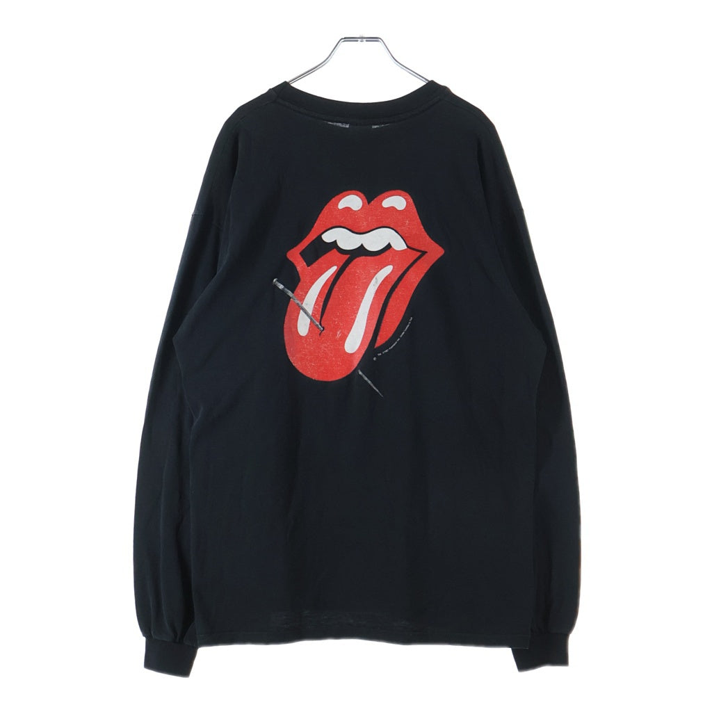VINTAGE(ヴィンテージ) 90s The Rolling Stones ローリングストーンズ プロモーションツアープリント ロングスリーブカットソー 長袖Tシャツ ブラック