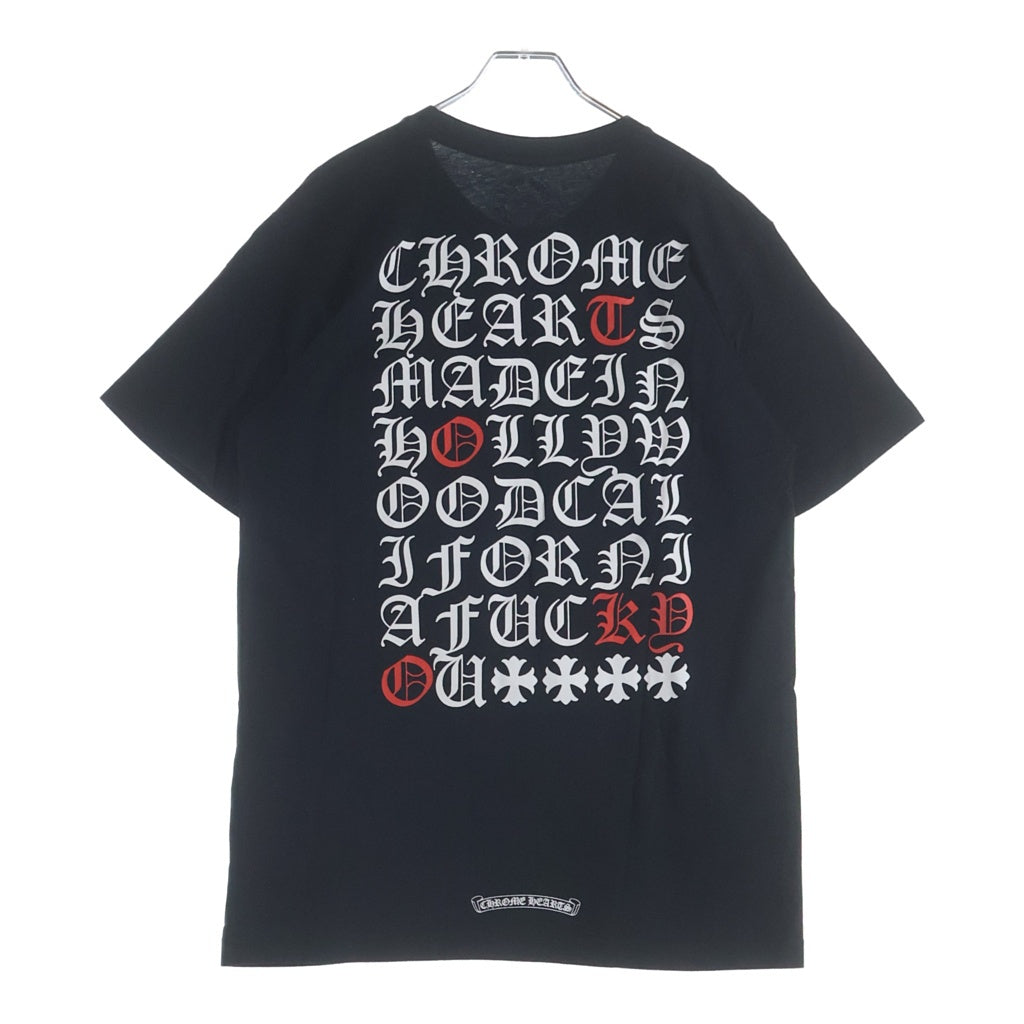 CHROME HEARTS(クロムハーツ) Made In Hollywood メイドインハリウッド バックプリントTシャツ 半袖カットソー ブラック