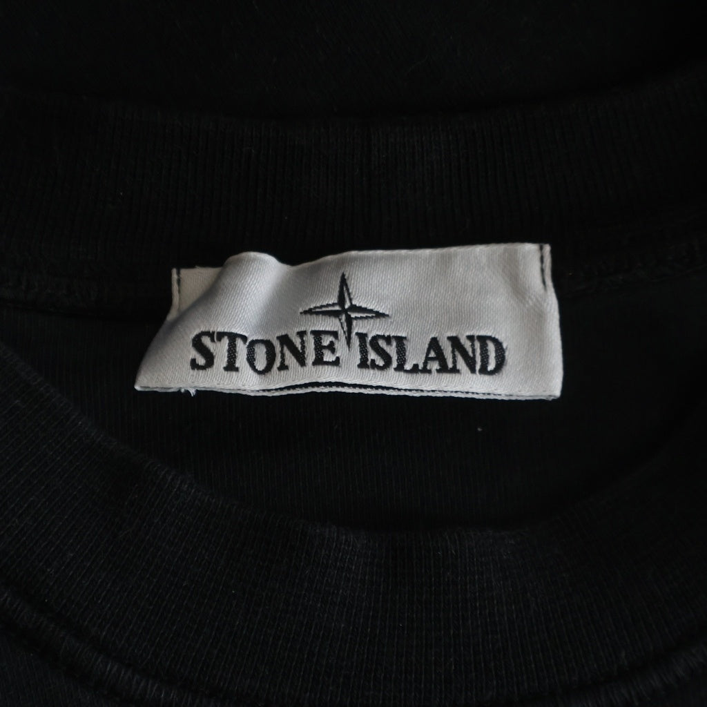 STONE ISLAND(ストーンアイランド) ロゴパッチ クルーネックスウェットシャツ L1S156100060 ブラック