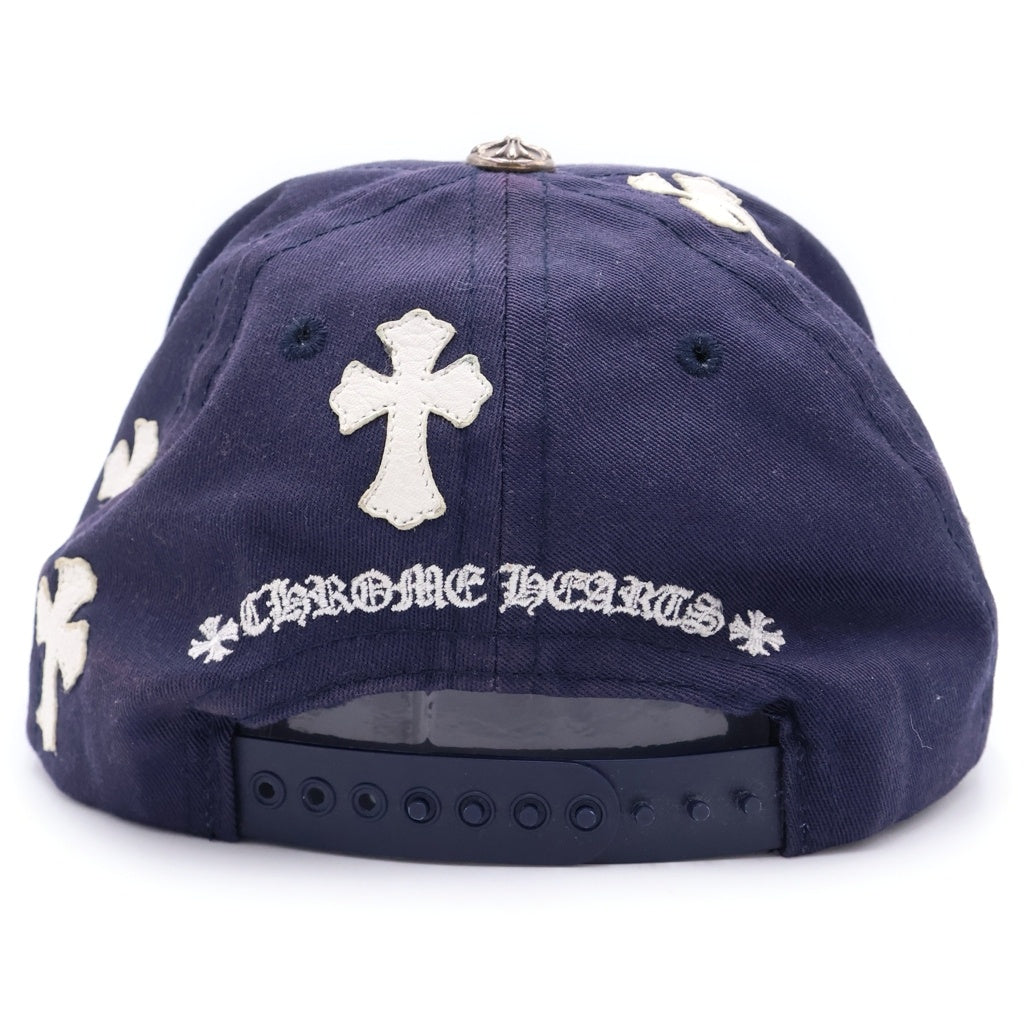 CHROME HEARTS(クロムハーツ) Trucker Cap クロスパッチ CH刺繍 トラッカーキャップ 帽子 ネイビー/ホワイト