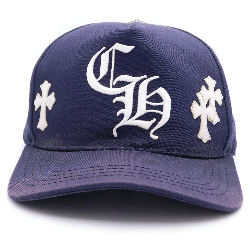 CHROME HEARTS(クロムハーツ) Trucker Cap クロスパッチ CH刺繍 トラッカーキャップ 帽子 ネイビー/ホワイト