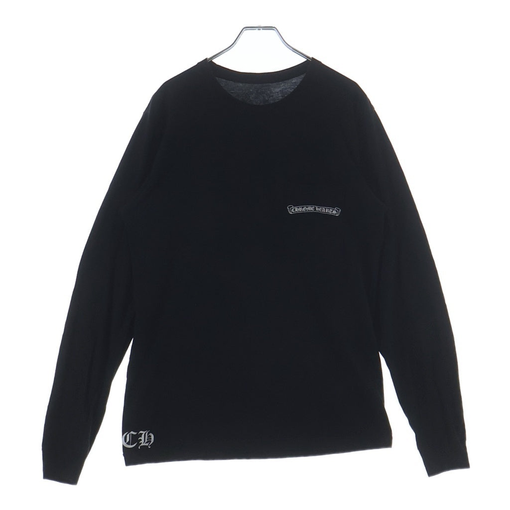 CHROME HEARTS(クロムハーツ) CH PLUS T-SHRT CHプラス バックスクロールプリント 長袖Tシャツ カットソー ブラック