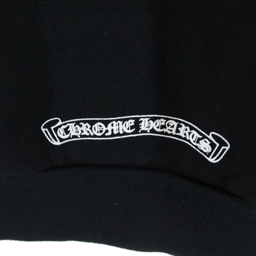 CHROME HEARTS(クロムハーツ) SWTSHRT PLVR ネックロゴプリント クルーネック スウェットトレーナー ブラック