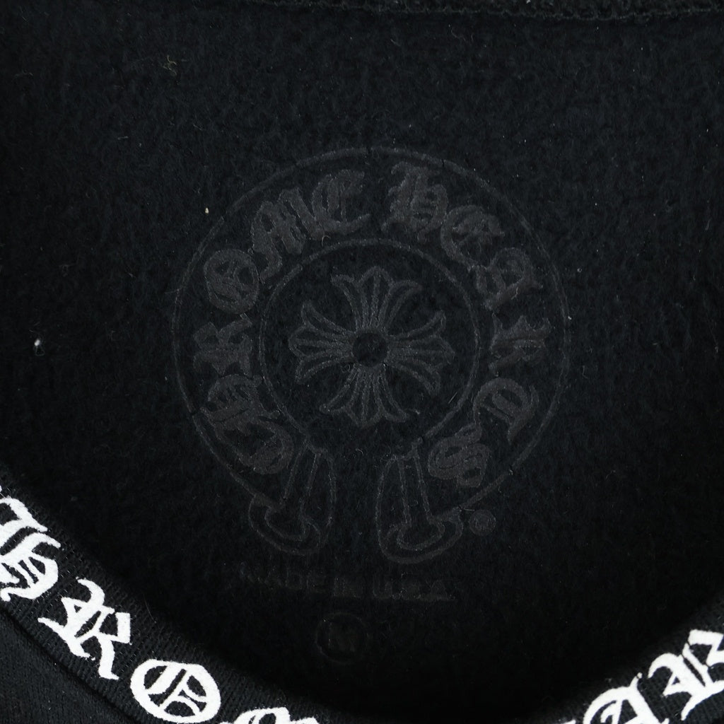 CHROME HEARTS(クロムハーツ) SWTSHRT PLVR ネックロゴプリント クルーネック スウェットトレーナー ブラック