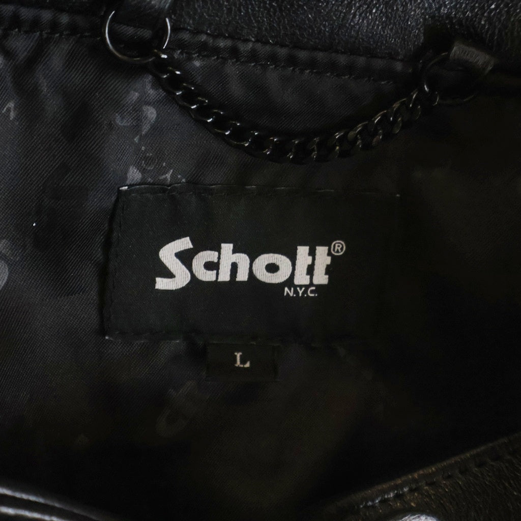 SCHOTT(ショット) 70S SINGLE RIDERS JACKET シングルライダースジャケット 782-3950078 ブラック