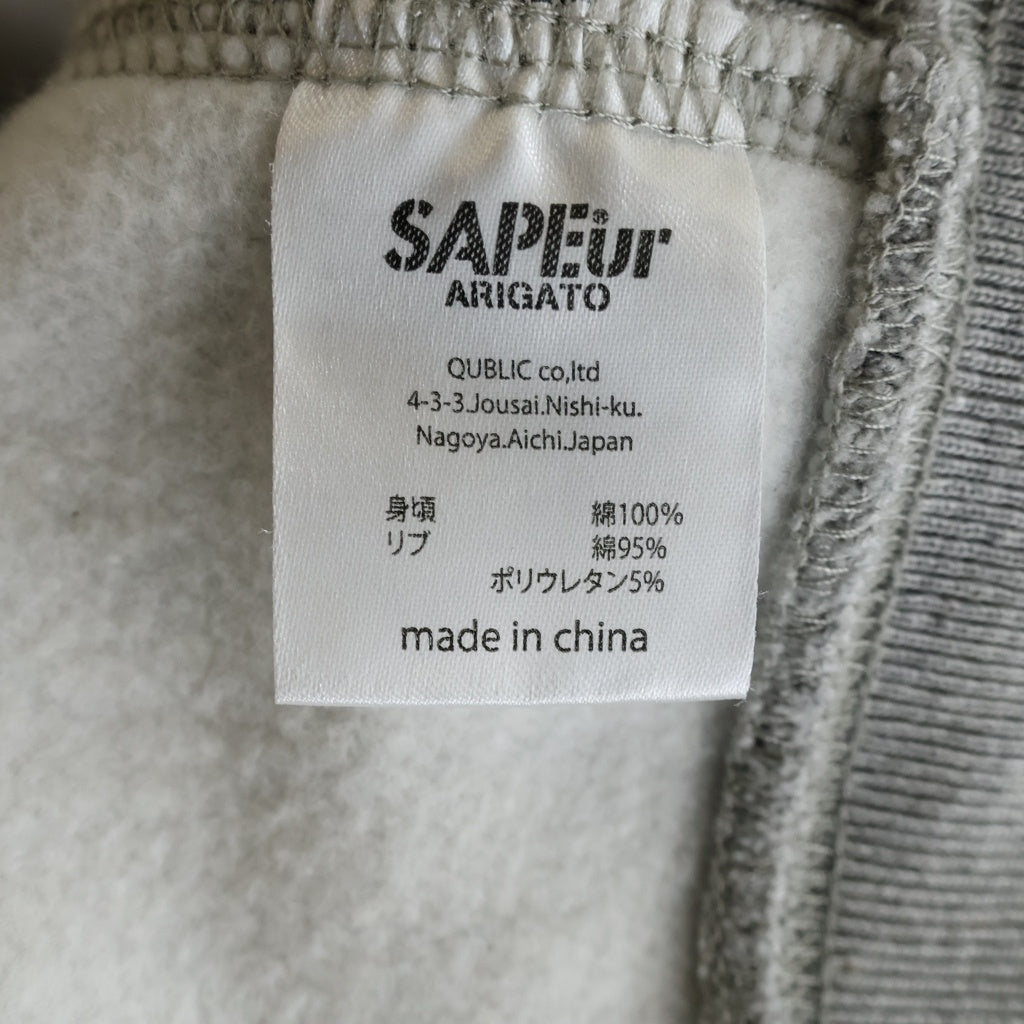 SAPEur(サプール) 70s POP HEAD CREW NECK ポップヘッド デニスロッドマン クルーネックスウェットトレーナー グレー