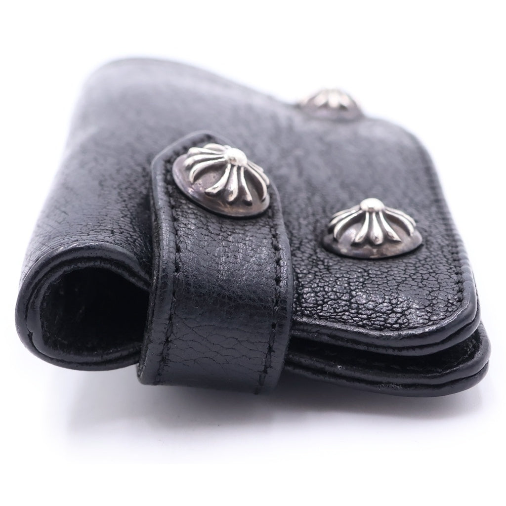 CHROME HEARTS(クロムハーツ) KEY CASE キーケース クロスボールボタン デストロイレザーキーケース ブラック