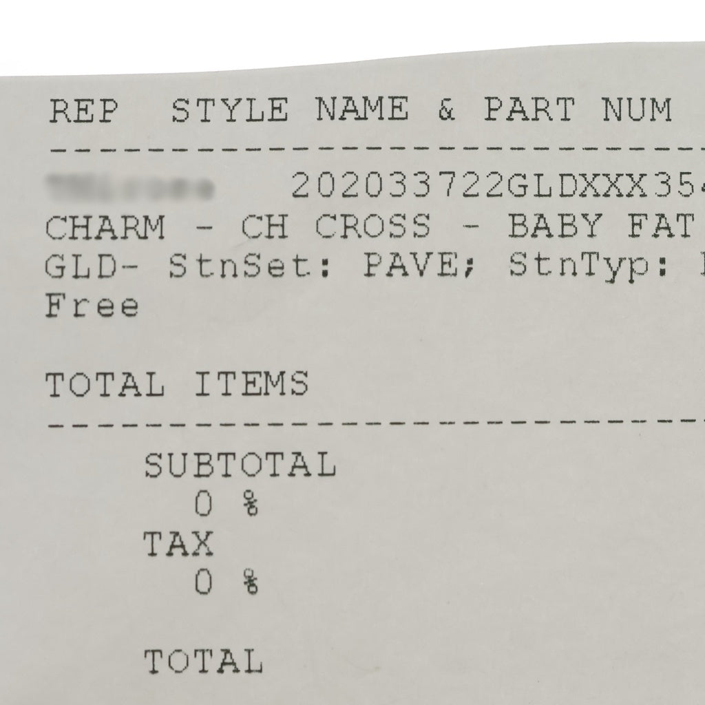 CHROME HEARTS(クロムハーツ) 22K CRS BBYFAT P/EMLD ベイビーファットクロス PAVEエメラルド ペンダントトップ ゴールド