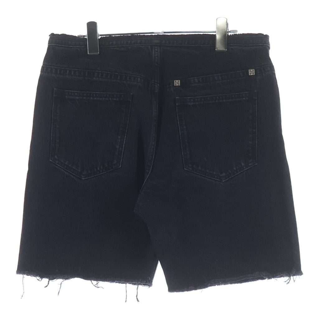 GIVENCHY(ジバンシィ) カットオフ デニムショートパンツ ハーフパンツ ブラック BM51DZ5Y9Z