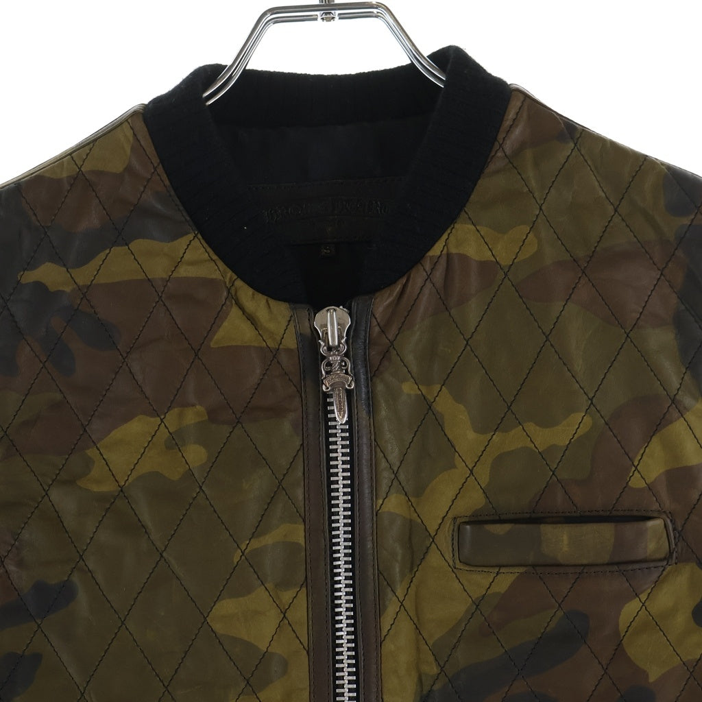 CHROME HEARTS(クロムハーツ) PAPA CROSS PATCH LEATHER QUILTED VEST パパ クロスパッチ レザーベスト カモフラ