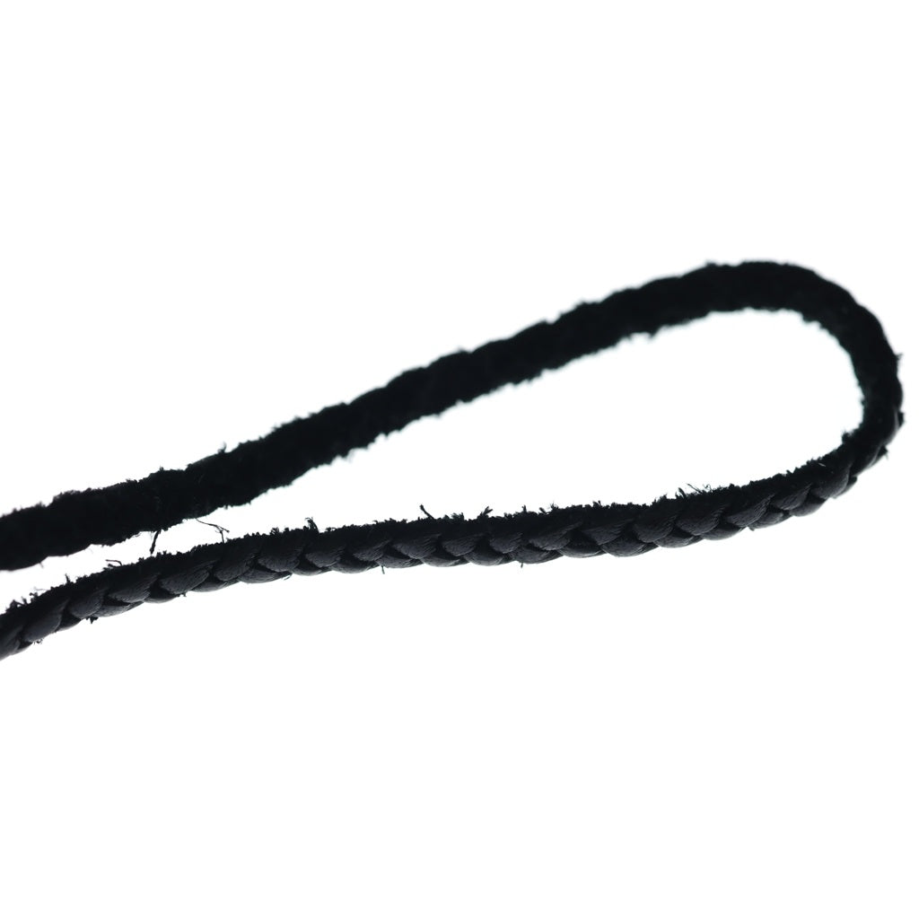 CHROME HEARTS(クロムハーツ) LEATHER BRAID SCROLL ネックレス レザーブレイドネックレス ブラック/シルバー BCA377