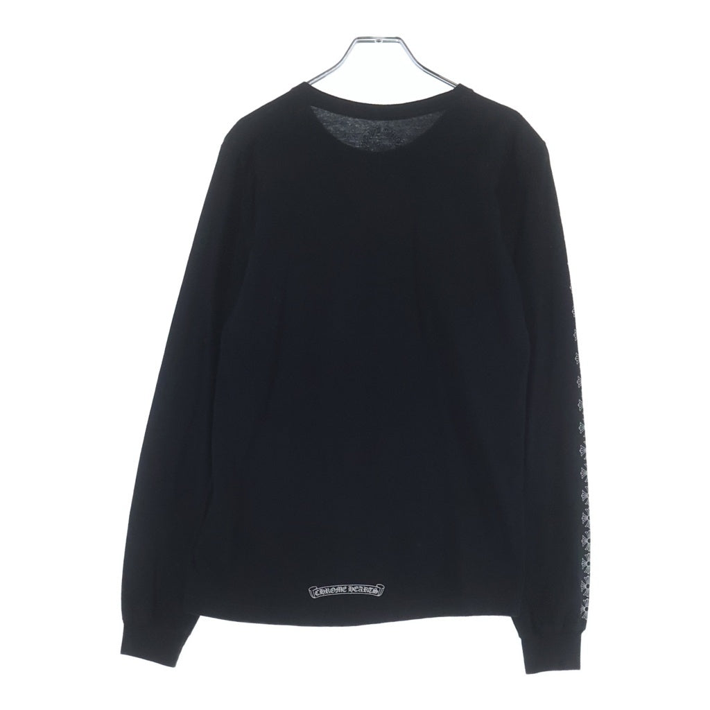 CHROME HEARTS(クロムハーツ) アームロゴ CHプラスプリント 長袖Tシャツ カットソー ブラック