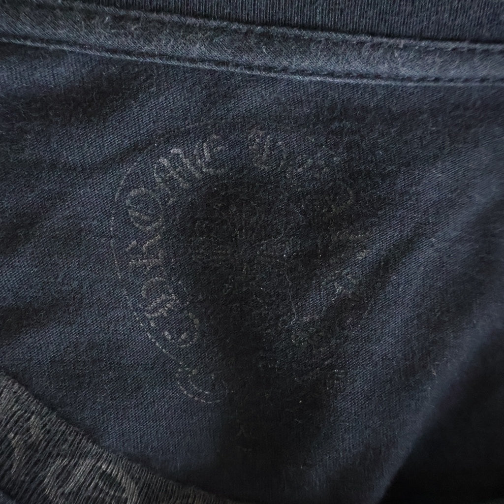 CHROME HEARTS(クロムハーツ) CH L/S NECK LOGO ネックロゴプリント グラデーション 袖ロゴ 長袖Tシャツ ロングスリーブカットソー ブラック/マルチカラー
