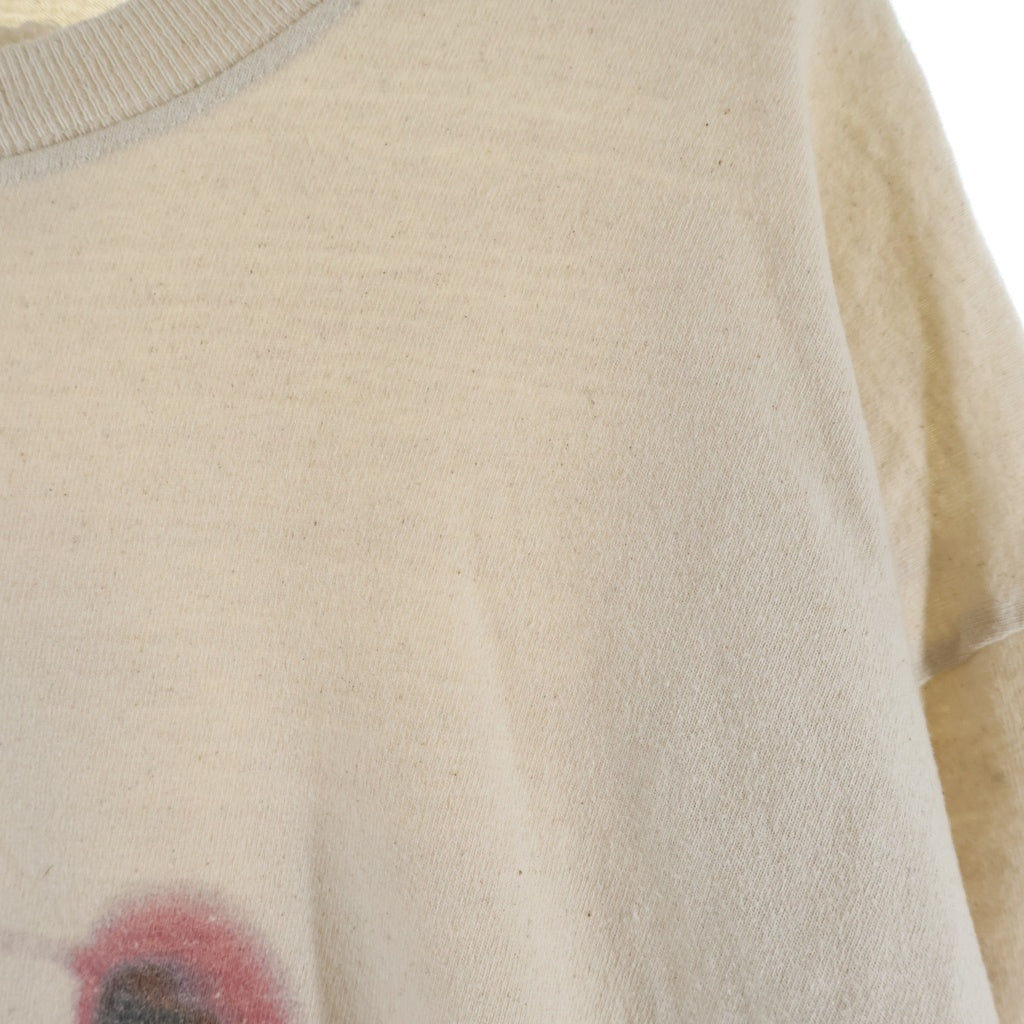 NO BRAND(ノーブランド) GENTLE FULLNESS RECYCLSE COTTON LS ジェントルフルネス リサイクル コットン 長袖Tシャツ アイボリー