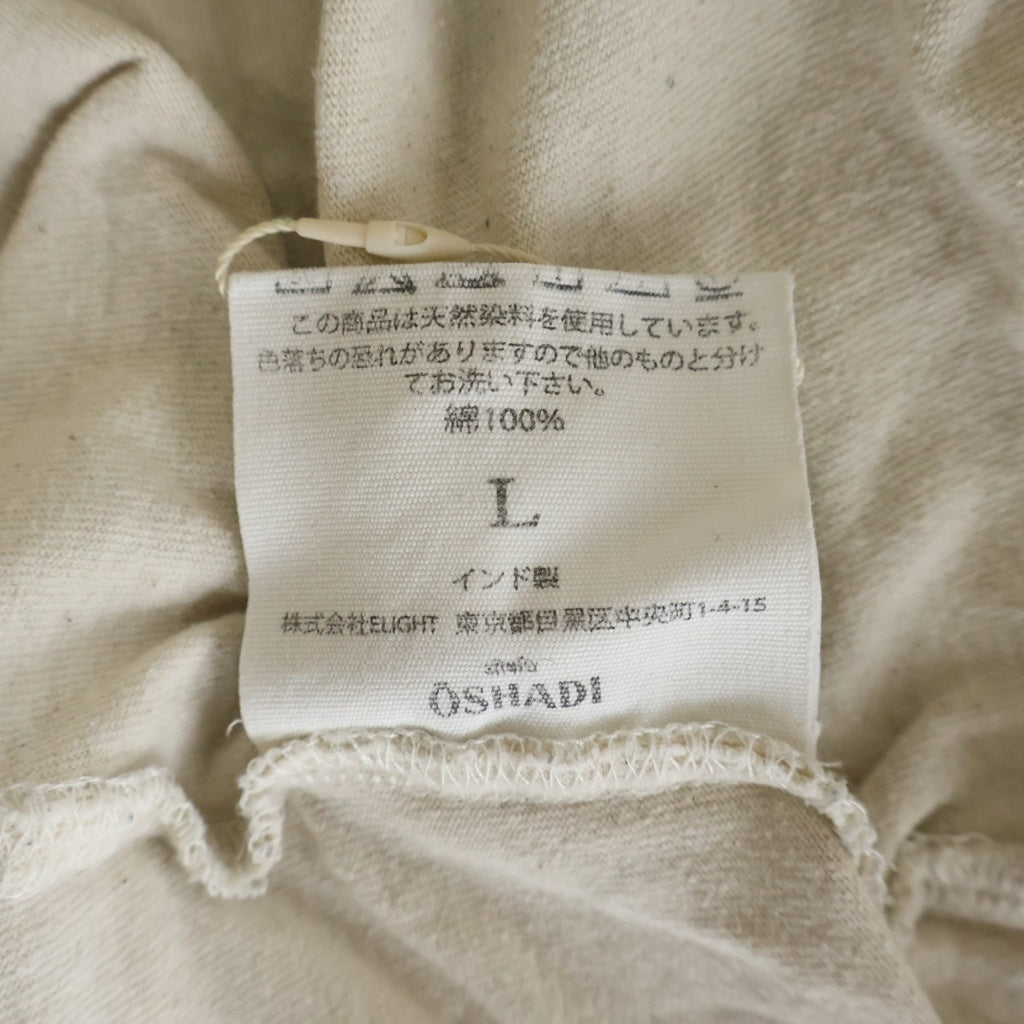 NO BRAND(ノーブランド) GENTLE FULLNESS RECYCLSE COTTON LS ジェントルフルネス リサイクル コットン 長袖Tシャツ アイボリー
