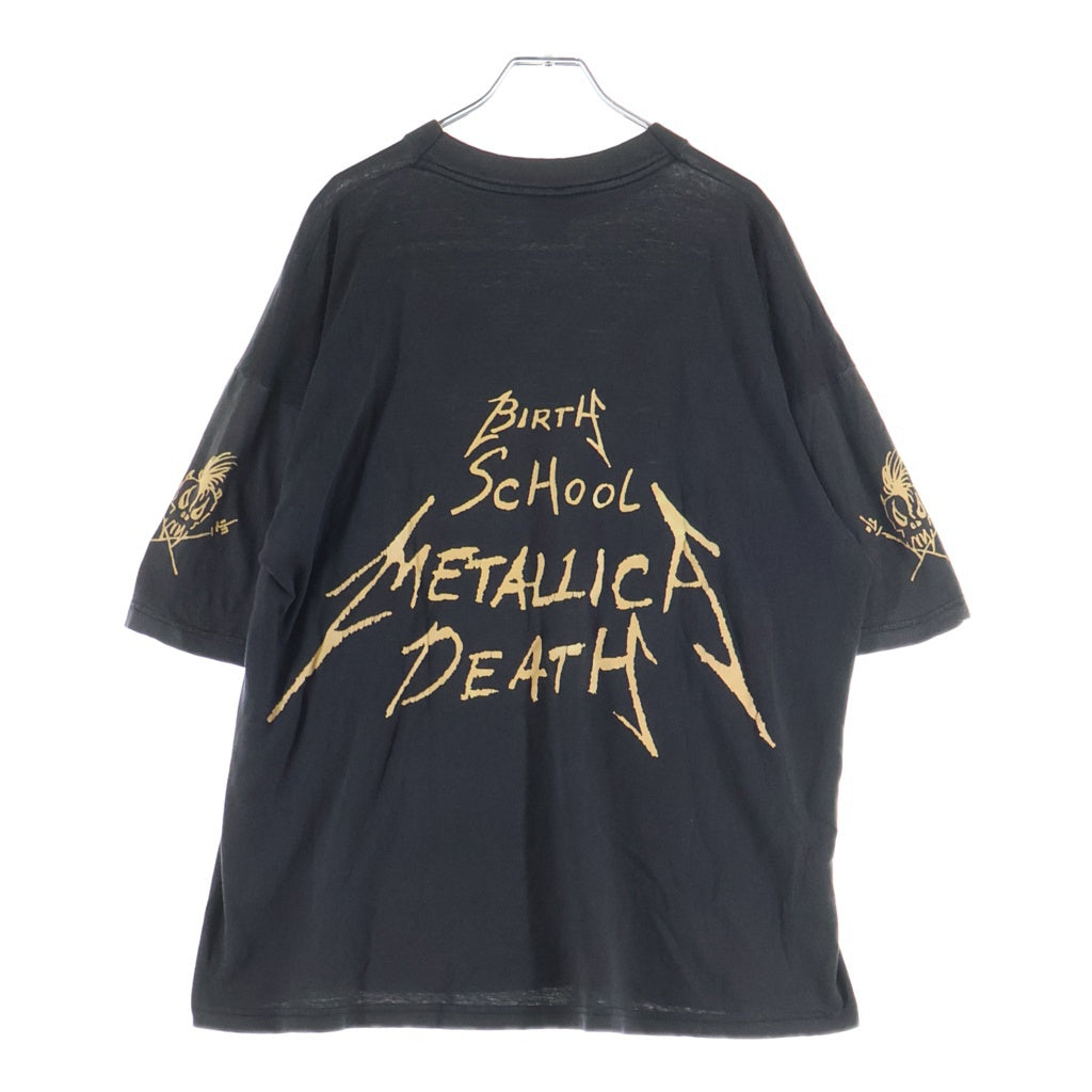 VINTAGE(ヴィンテージ) 90S METALLICA BIRTH SCHOOL メタリカ 両面プリント 半袖Tシャツカットソー ブラック