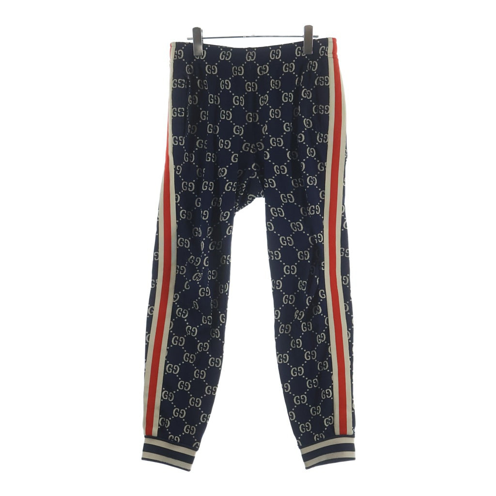 GUCCI(グッチ) GG Jacquard Sweat Pants GGジャガード スウェットパンツ 総柄 496920 ネイビー