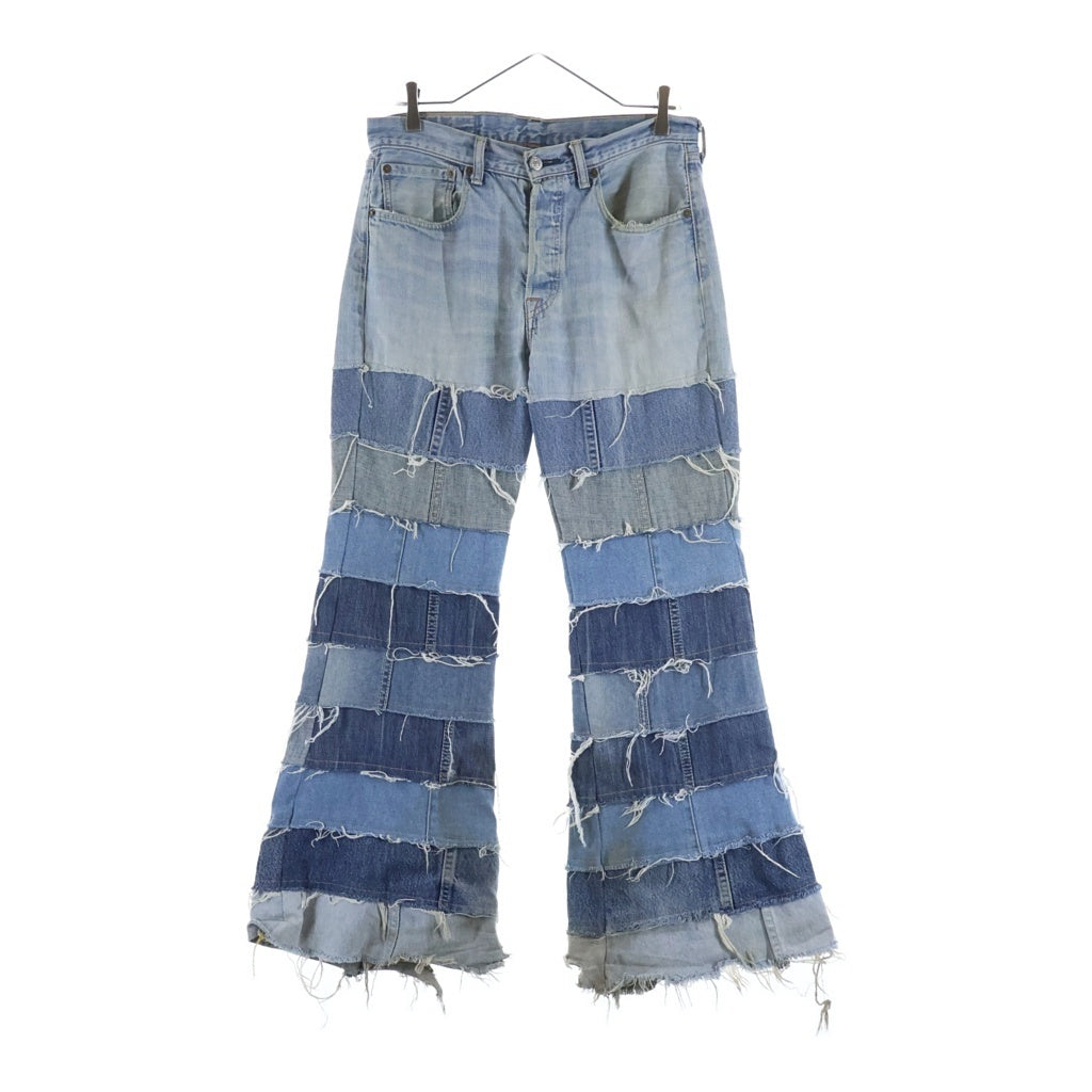 Levi's(リーバイス) 505 リメイク ダメージ ストレート デニム パンツ インディゴ