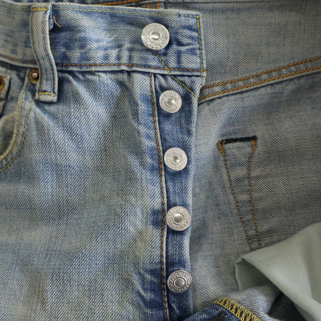 Levi's(リーバイス) 505 リメイク ダメージ ストレート デニム パンツ インディゴ