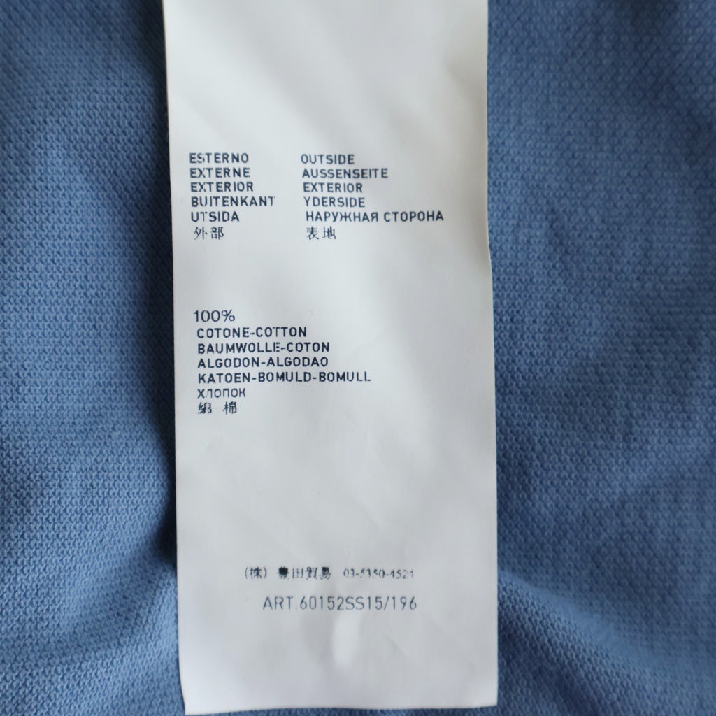 STONE ISLAND(ストーンアイランド) フロントロゴ パッチ 長袖ポロシャツ ブルー