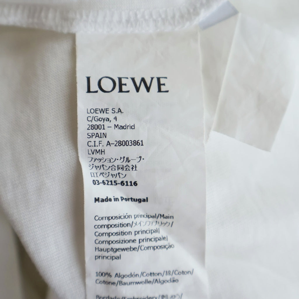 LOEWE(ロエベ) Anagram T-Shirt アナグラムロゴ刺繍 半袖Tシャツ ホワイト H526Y22X75
