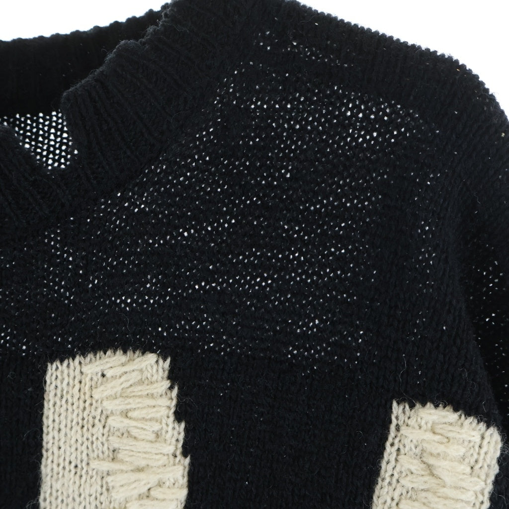 SAINT MICHAEL(セントマイケル) 21AW WOOL SWTER SIN ウールニットセーター ブラック SM-A21-0000-039