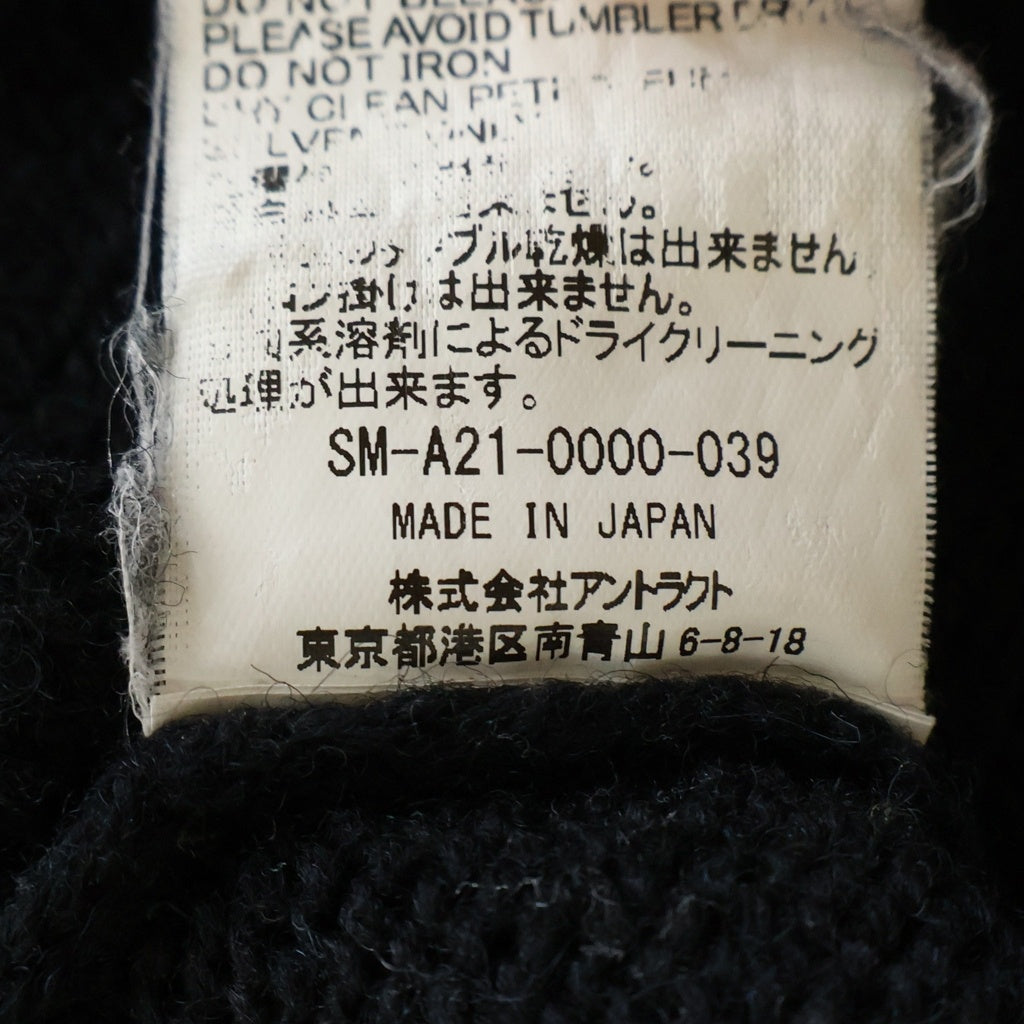 SAINT MICHAEL(セントマイケル) 21AW WOOL SWTER SIN ウールニットセーター ブラック SM-A21-0000-039