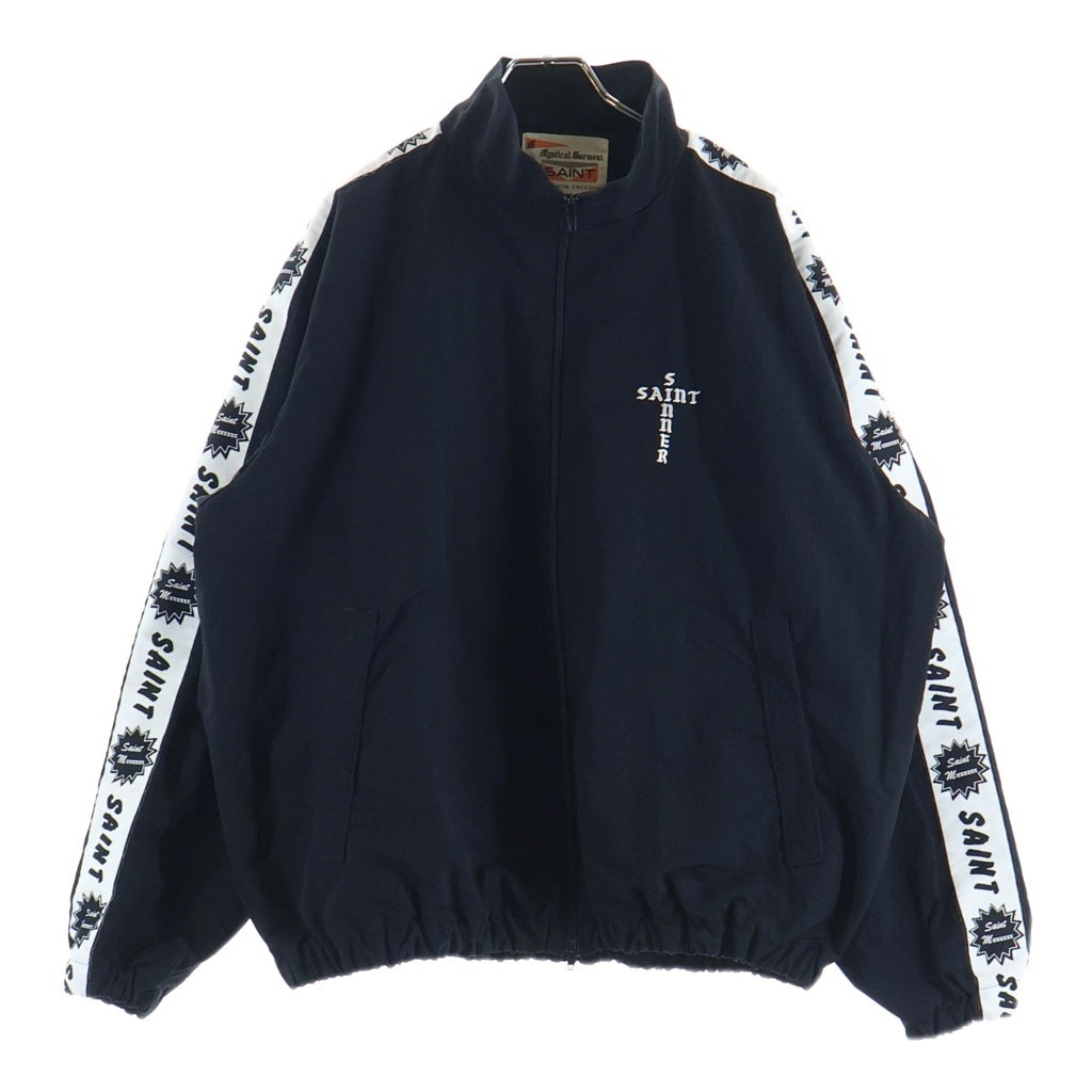 SAINT MICHAEL(セントマイケル) 24SS TRACK SIDE TAPE JACKET SM-YS8-0000-064 サイドテープ トラックジャケット ナイロンジャケット ブラック