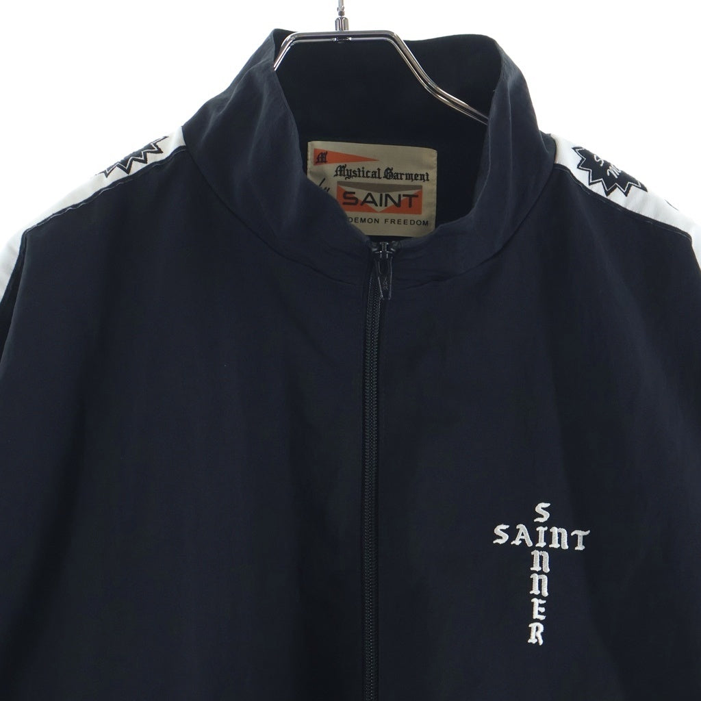 SAINT MICHAEL(セントマイケル) 24SS TRACK SIDE TAPE JACKET SM-YS8-0000-064 サイドテープ トラックジャケット ナイロンジャケット ブラック