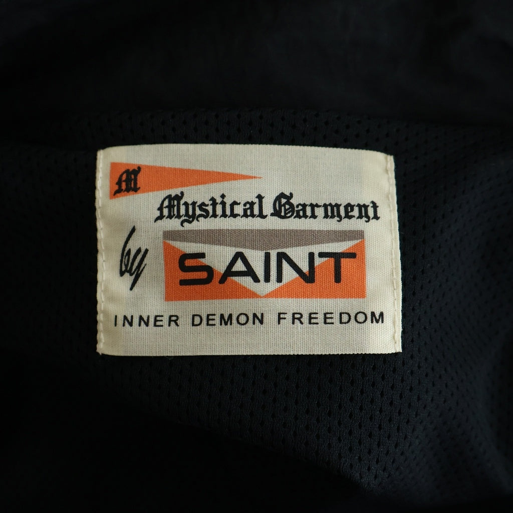 SAINT MICHAEL(セントマイケル) 24SS TRACK SIDE TAPE JACKET SM-YS8-0000-064 サイドテープ トラックジャケット ナイロンジャケット ブラック