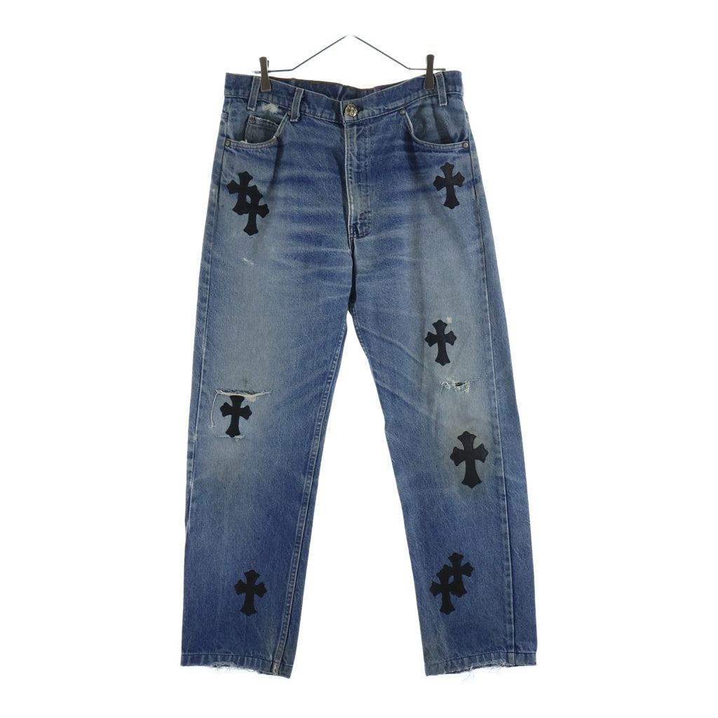 Levi's 505（W33 / 84cm）L クロム 革パッチ カスタム CHROME HEARTS(クロムハーツ) ×LEVI'S U VNTG JEAN リーバイス 505