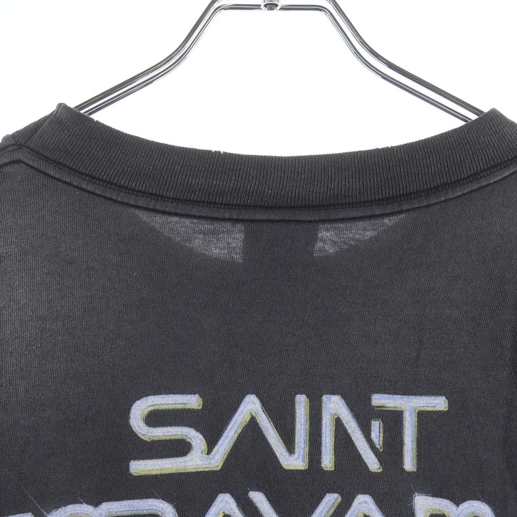 SAINT MICHAEL(セントマイケル) ×Hajime Sorayama SS TEE MASK 空山基 マスク プリント クルーネック 半袖Tシャツ カットソー ブラック SM-HR1-0000-C75